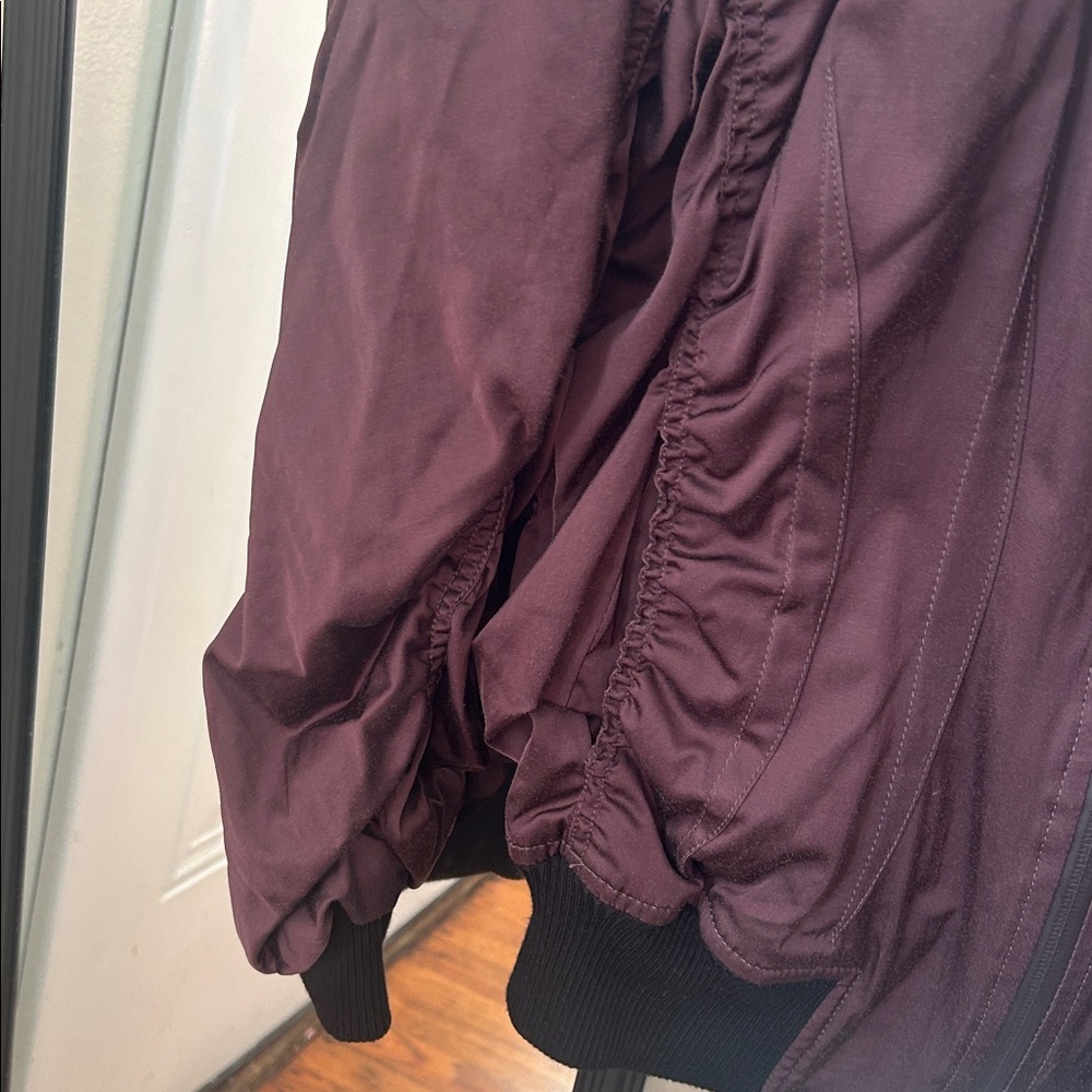 Donna Karan New York Eggplant Bomber Jacket - Picture 3 of 7
